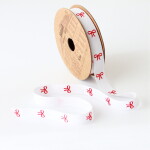 Det Gamle Apotek Dekorativní stuha White / Bows – 5 m, bílá barva, textil