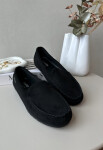 Dámské mokasíny vyrobené Eco Suede Black Amrutia