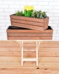 Rojaplast Truhlík MODERN 51 cm - s plastovým květináčem, hnědá
