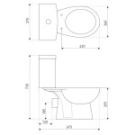 KERRA - Kompaktní WC Tetra (se sedátkem) s vortex splachovacím systémem 5907548123534