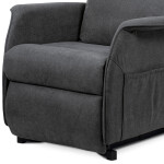 Polohovací křeslo, elektrické kabelové ovládání, šedá, látka, TV-1190 GREY2