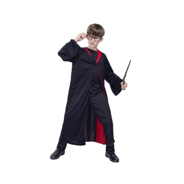 Kostým Čaroděj černo/červený 110/120 cm