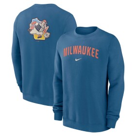 Nike Pánská mikina Milwaukee Brewers MLB City Connect 2-Hit Club Crew Velikost: XL