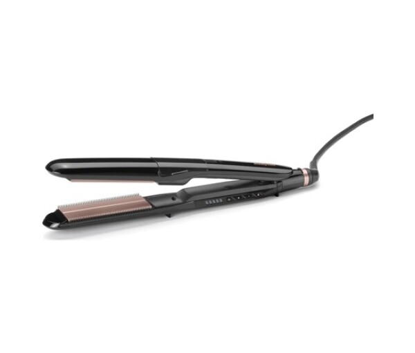 BaByliss ST493E Steam Smooth žehlička na vlasy, černá, parní systém, keramický povrch, 5 stupňů teploty
