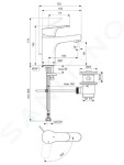 IDEAL STANDARD - Cerabase Umyvadlová baterie s výpustí, Blue Start, chrom BC832AA