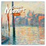 Nástěnný poznámkový kalendář 2026 NOTIQUE - Claude Monet, 30 x 30 cm