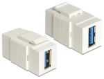 DeLock Keystone adaptér 5 Gbps USB A (F) - USB A (F) bílá (86319)