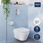 GROHE - Euro Ceramic Závěsné WC se sedátkem Softclose, Rimless, Triple Vortex, alpská bílá 102510SH00