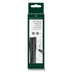 Přírodní uhel Faber-Castell Pitt Monochrome 3-6 mm, 20 kusů