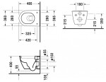 DURAVIT - Darling New Závěsné WC, WonderGliss, bílá 25490900001