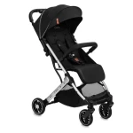 MoMi ESTELLE LIGHT černý se stříbrným rámem / Sportovní kočárek / od 6 měsíců / do 15 kg (WOSP00051)