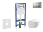 GEBERIT - Duofix Set předstěnové instalace, klozetu Gaia a sedátka softclose, tlačítko Sigma30, chrom mat/chrom SANI11CA1128B