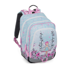 Bagmaster ALFA 25 A školní tříkomorový batoh – víla Modrá 23 l 230337