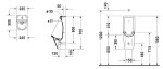 DURAVIT - Starck 3 Pisoár, horní přívod vody, Rimless, alpská bílá 0826250000