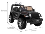 Mamido Elektrické autíčko Jeep Wrangler Rubicon 4x4 černé