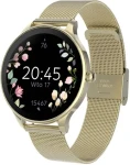 Forever Velora SB-306 zlaté / Chytré hodinky / 1.19" / AMOLED / 390×390 px / Bluetooth 5.2 / Android. iOS (GSM180306)