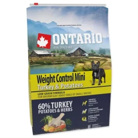 Ontario Mini Weight Control Turkey Potatoes 2.25kg / Granule pro dospělé psy (214-12545)