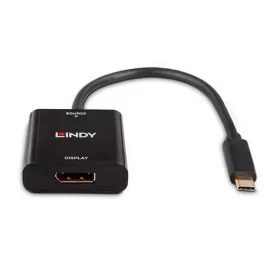 Lindy USB-C - DisplayPort černá / Převodník / 4K 144Hz / DisplayPort 1.4 / 21cm (43269)