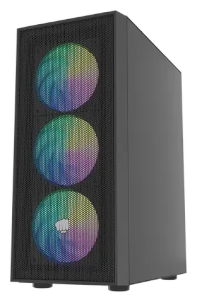 Fury Shobo SH8F ARGB černá / PC skříň / Midi Tower / okno / 2x USB 3.0 / 4x 120mm ARGB / bez zdroje (NFO-2402)
