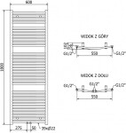 MEXEN/S - Ares radiátor + topná tyč 1800 x 600 mm, 1200 W, černá W102-1800-600-6120-70
