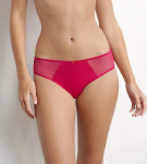 Dámské kalhotky z bio bavlny DIM GENEROUS COTTON BIO SLIP - DIM - červená S