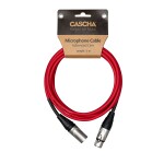 Cascha Advanced Line Mic Cable Red 3m