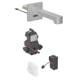 GEBERIT - Brenta Elektronická umyvadlová baterie pod omítku, síťové napájení, easy to clean, kartáčovaná nerez 116.292.SN.1