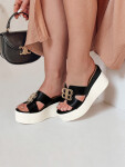 PLATSIMA dámské žabky na platformě černé FashionStreet ZY0757 40