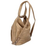 Dámská praktická koženková kabelka/batoh Milie, zemitá NEW