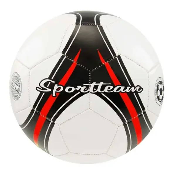 SPORTTEAM Fotbalový míč S2 černo-červený / Míč / Vel. 5 / PVC třívrstvý