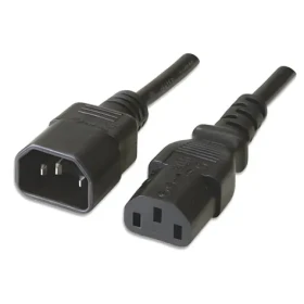 Manhattan napájecí kabel C13 - C14 černá / Napájecí kabel / 3 m / 250 V / 10 A (301312)