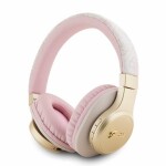 Guess PU Leather 4G Script Logo Stereo Headphone růžová / Blutetooth 5.3 / výdrž až 32 hod. (57983116768)