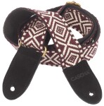 Cascha CUS-JW6 Ukulele Strap Jacquard - Ethnic Brown & White