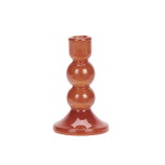 MADAM STOLTZ Skleněný svícen Red 15 cm, červená barva, sklo