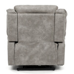 Polohovací křeslo, elektrické zabudované ovládání, šedá, látka vintage, TV-Q8668 GREY3