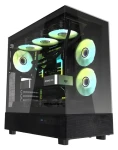 DarkFlash DPX90 černá / ATX / 3x ventilátor / 270° panorama sklo / USB-C 3.1 / bez zdroje (DPX90 Black)