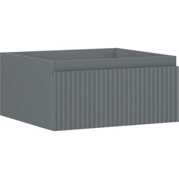 MEXEN/S - Rivel koupelnová skříňka pod umyvadlo 50, 1 šuplík, reliéf , grafit mat 91A20-05023-1-BF66