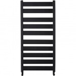CERANO - Koupelnový radiátorový set Marco - kombinované vytápění, termo tyč - boční jednobodové připojení - 600W - černá matná - 1125x550 mm CER-663817