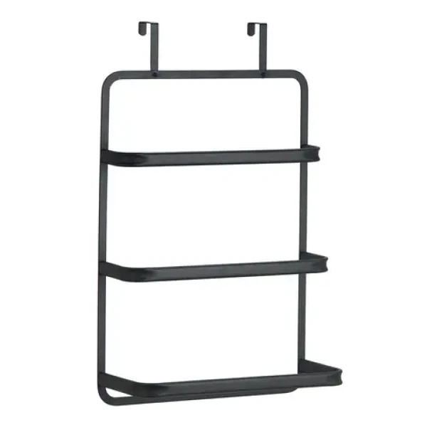 MSV Závěsný držák na ručníky černý / Držák na ručníky / nerezová ocel / 42 cm