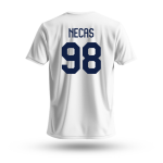 FansArena Dámské tričko Martin Nečas #98 Czech National Emblem 2025 White Velikost: L