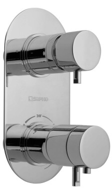 SAPHO - RHAPSODY podomítková sprchová termostatická baterie, 2 výstupy, chrom 5585T