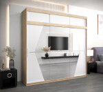 Šatní skříň Abi Bo s nástavcem Barva korpusu: Dub artisan, Rozměry: 250 cm, Dveře: Dub artisan