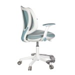 Dětská židle, výškově nastavitelná, modrá síťovina, KA-C806 BLUE