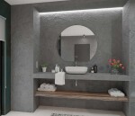 Kielle - Idolio Zrcadlo s LED osvětlením a vyhříváním, průměr 100 cm 50324091