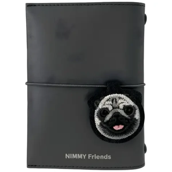 Nimmy Big Eyed Pet 2.0 Dog černá / Zápisník s perem / Umělá kůže a textil (N-XDY-SZB-09A-D)