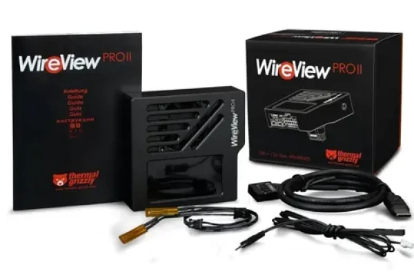 Thermal Grizzly WireView Pro II černá Reverse / Monitor spotřeby energie / 12V-2x6-pin / USB-C / TFT IPS displej (TG-WV-P2-H19R)