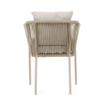 Zahradní židle, hliník, látka, béžová, AZC-C1179 CRM