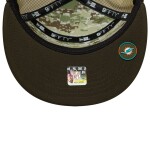 New Era Pánská kšiltovka Miami Dolphins NFL 2025 Salute to Service 9FIFTY Split Panel Trucker Snapback