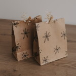 Eulenschnitt Papírový sáček Illustrations 21 × 15 cm – set 6 ks, hnědá barva, přírodní barva, papír