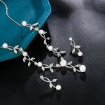 Luxusní souprava šperků Swarovski Elements Magdelain, Stříbrná 43 cm + 5 cm (prodloužení)